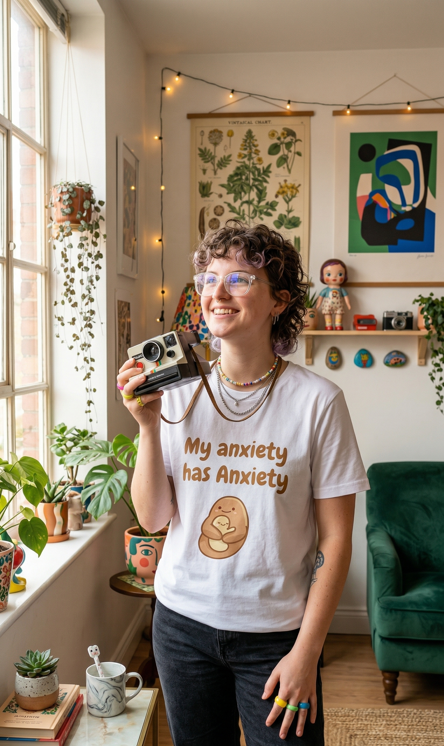 My anxiety has anxiety - Unisex garment-dyed heavyweight t-shirt
