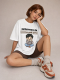 Surviving on coffee and spite - Unisex garment-dyed heavyweight t-shirt