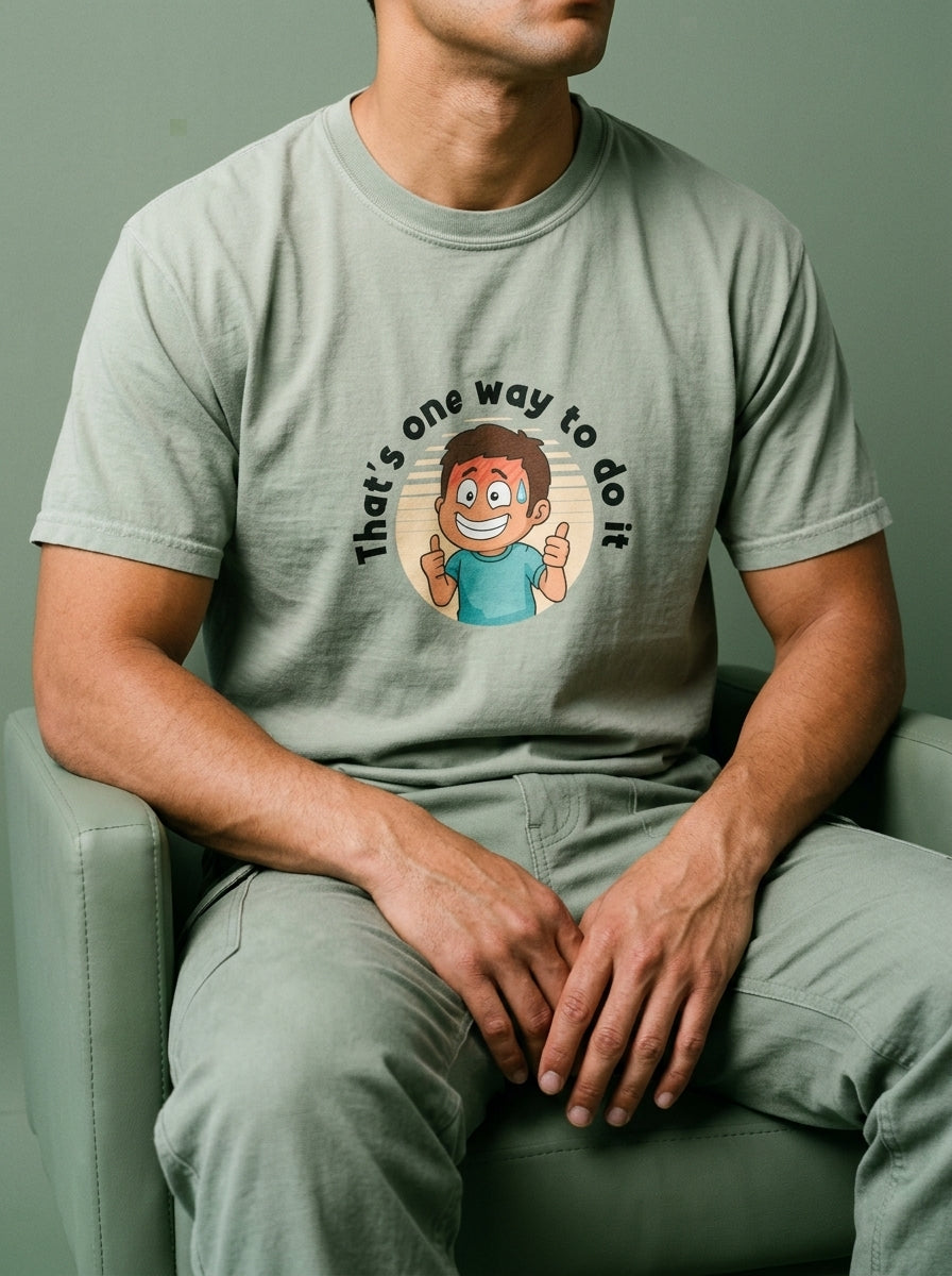 That's one way to do it - Unisex garment-dyed heavyweight t-shirt