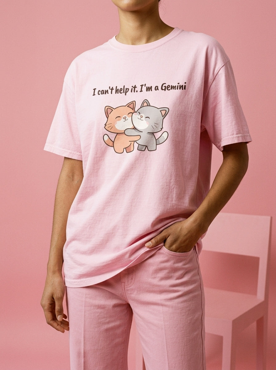 I can't help it. I'm a Gemini - Unisex garment-dyed heavyweight t-shirt
