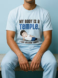 My body is a temple. A very relaxed temple - Unisex garment-dyed heavyweight t-shirt