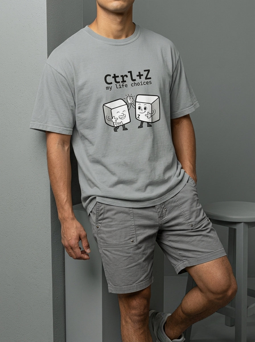 Ctrl+Z my life choices - Unisex garment-dyed heavyweight t-shirt