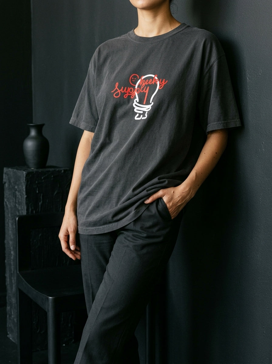 CheekySupply Signature Black - Unisex garment-dyed heavyweight t-shirt