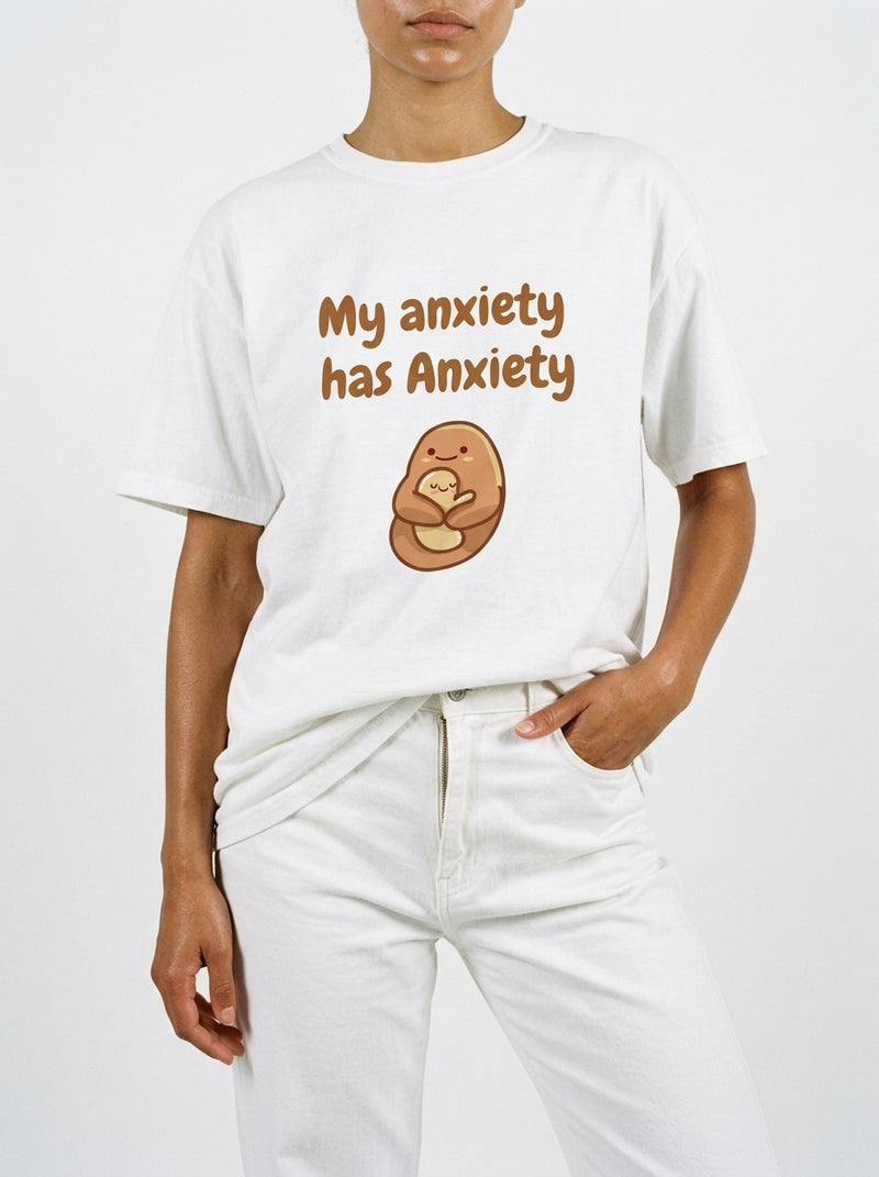 My anxiety has anxiety - Unisex garment-dyed heavyweight t-shirt