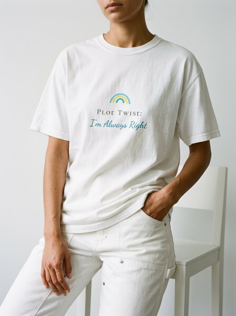 Plot twist: I'm always right - Unisex garment-dyed heavyweight t-shirt