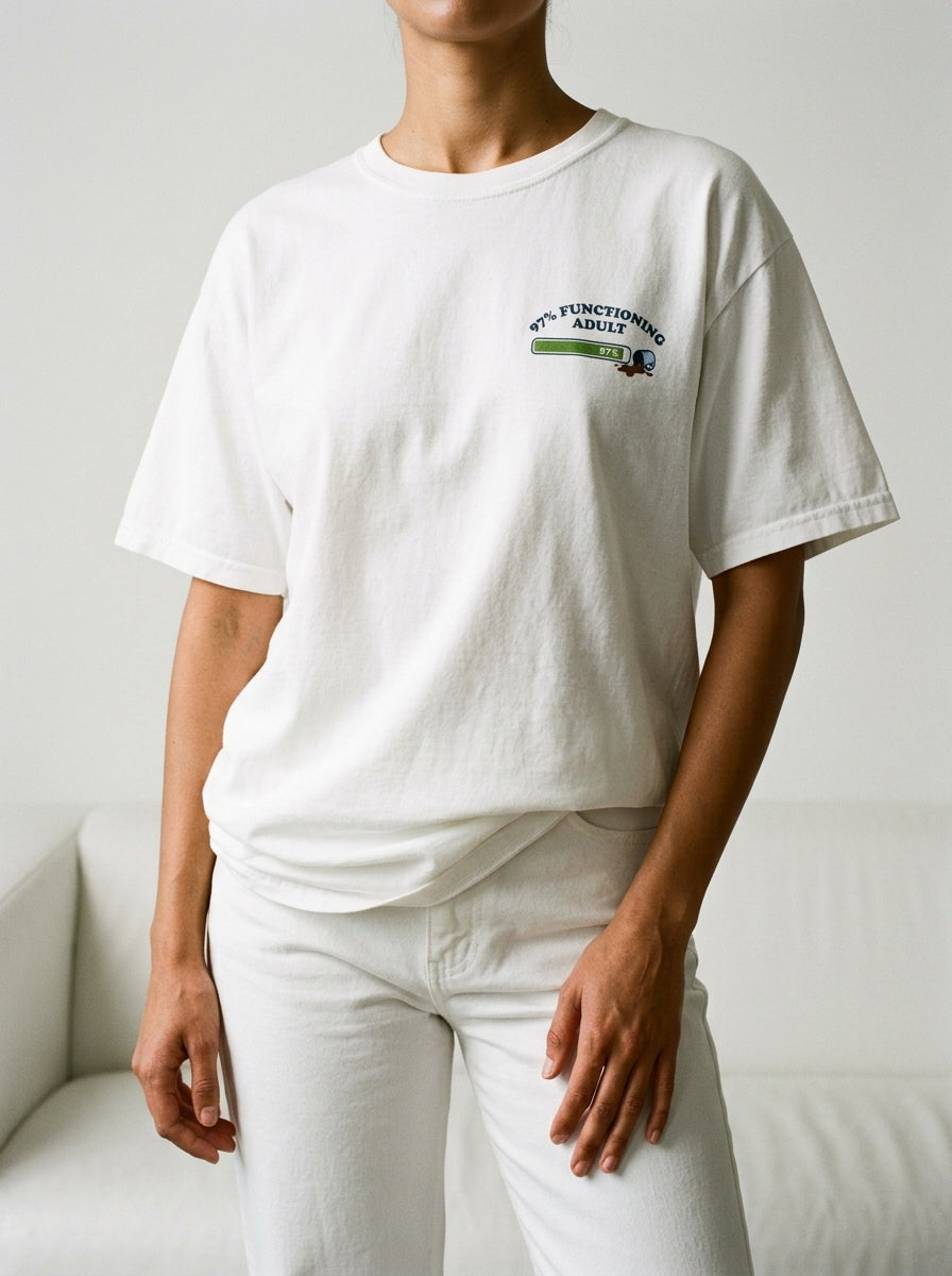 97% functioning adult - Unisex garment-dyed heavyweight t-shirt
