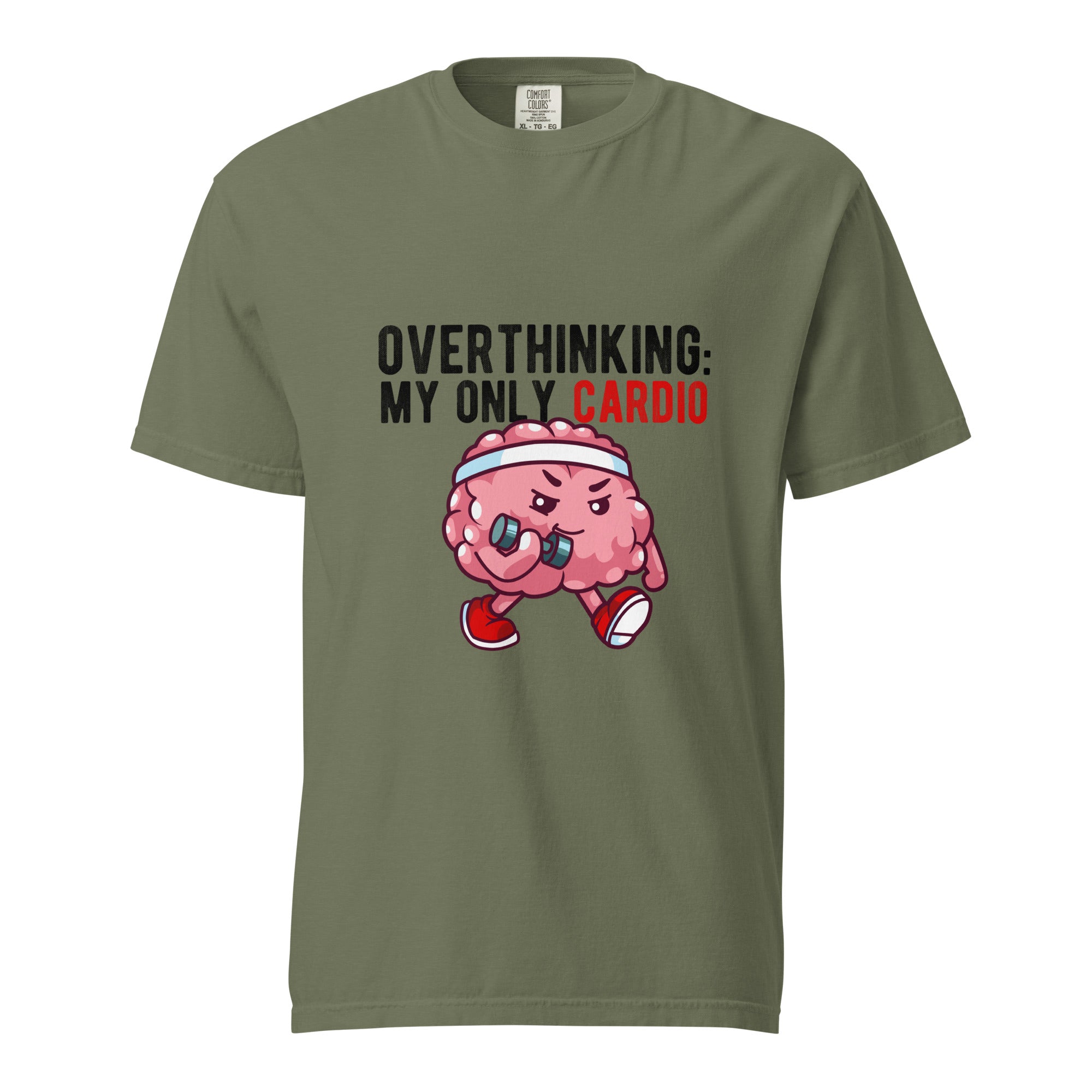 Overthinking: my only cardio - Unisex garment-dyed heavyweight t-shirt