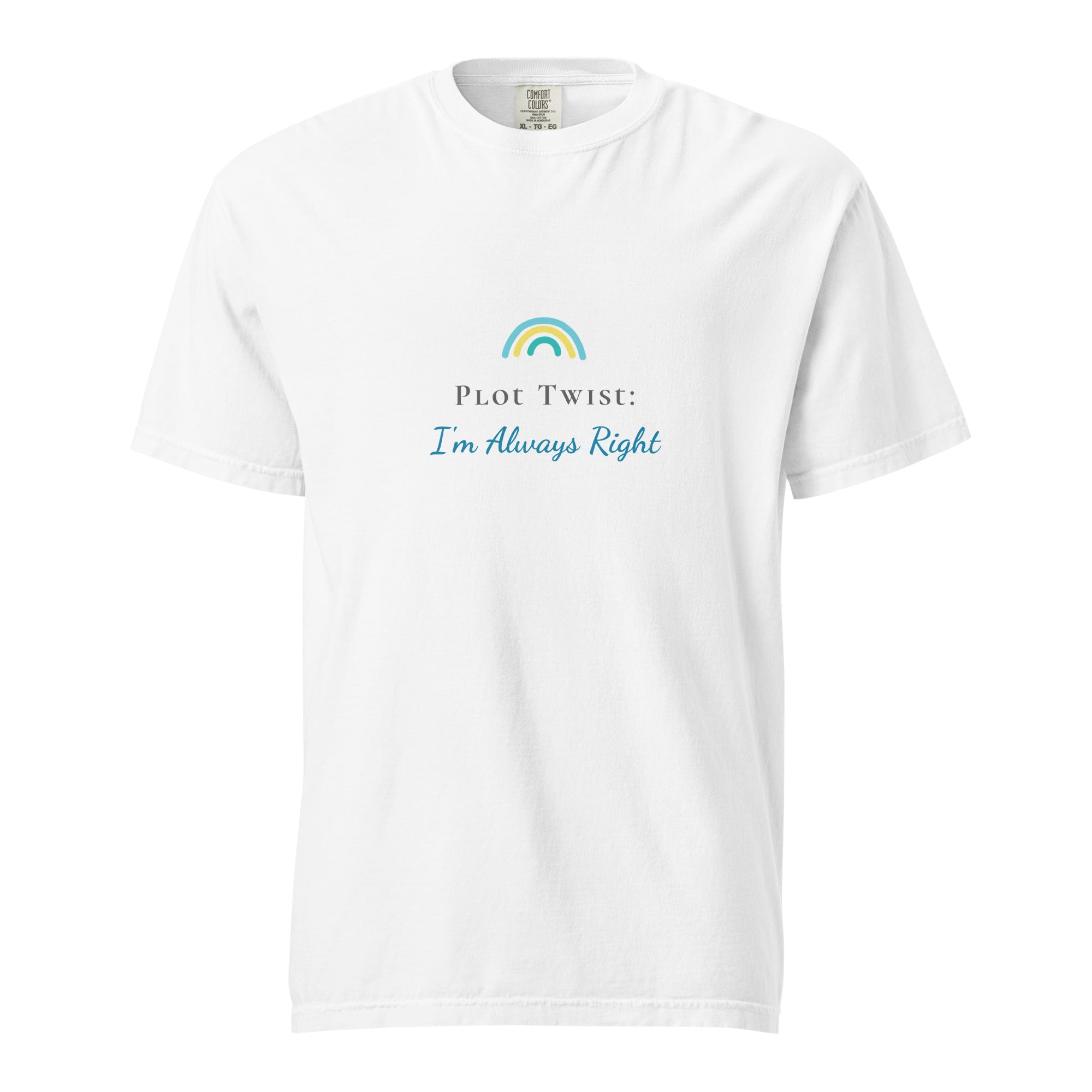 Plot twist: I'm always right - Unisex garment-dyed heavyweight t-shirt